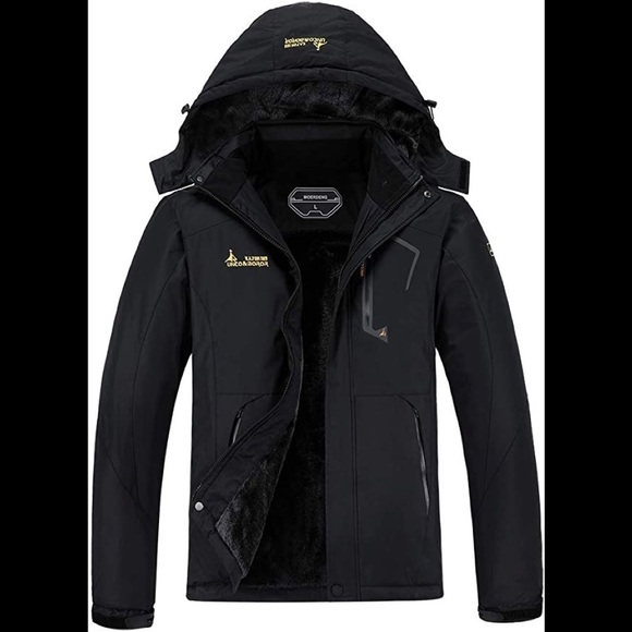 Mens Skiing Jqcket Other - New Mens Artic Thick Interior Fleece Lined Jacket Zipper Pockets